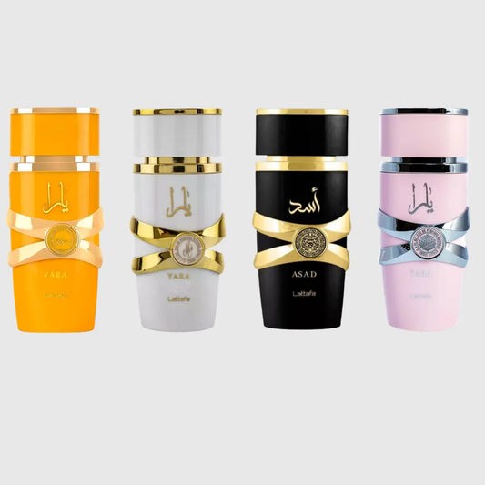 Set de 4 Perfumes | Asad, Yara, Yara Tous, Yara Moi 100ml